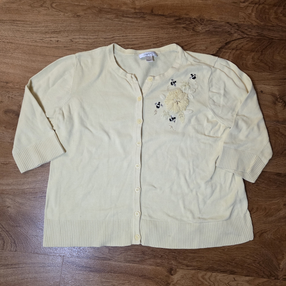 CJ Banks Yellow Bee Cottagecore Button Down